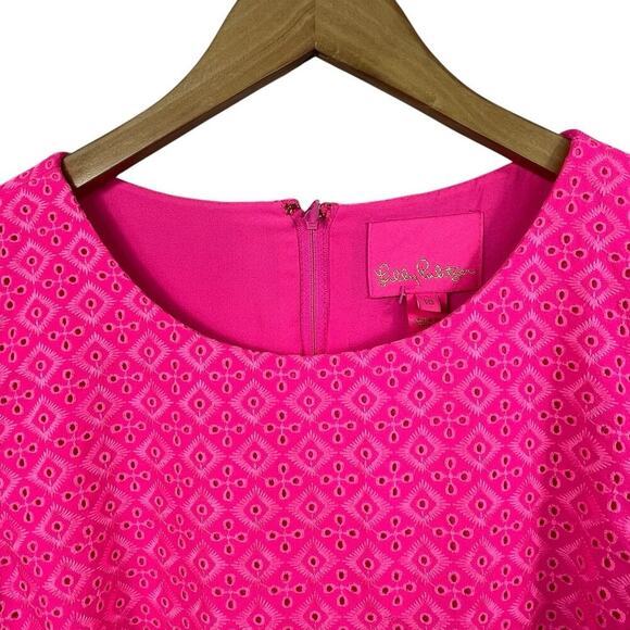 Lilly Pulitzer Fluorescent Neon Pink Aisha Romper Size 10 NWT Shorts Under Dress - Picture 3 of 16